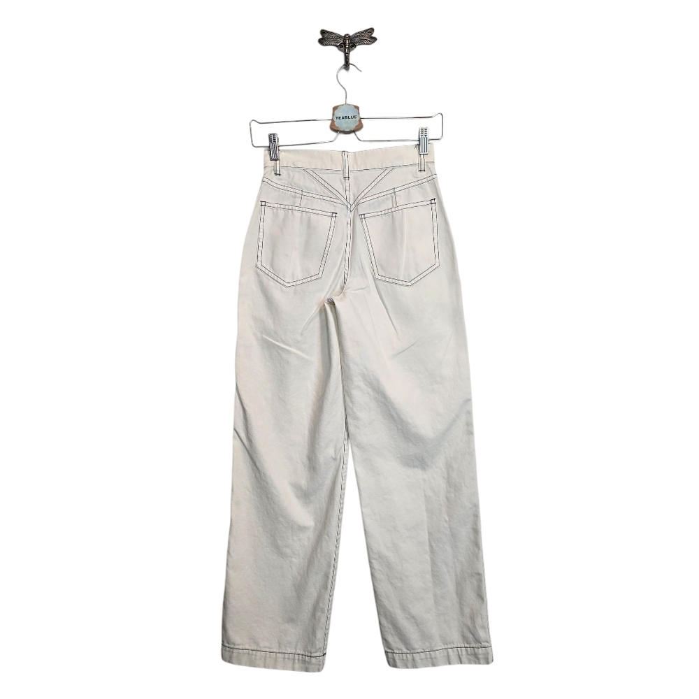 Madewell 23 Perfect Vintage Wide-Leg Jean Utility Pant In Garment-Dyed Canvas 23 - Picture 4 of 16